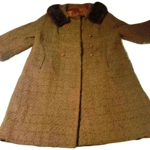 Vintage Coat with Fur Collar - Picture 1 of 9